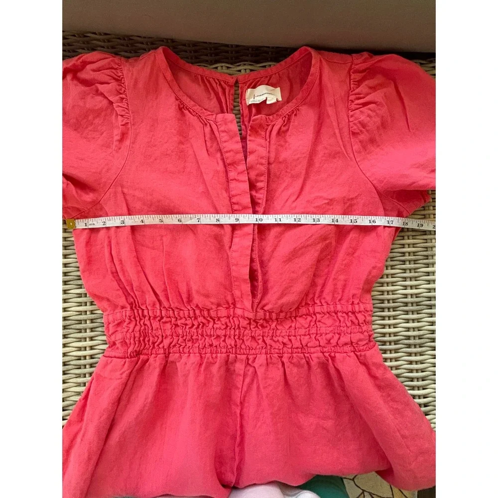 Anthropologie‎ The Somerset Romper Linen Edition small boho vacation festival
